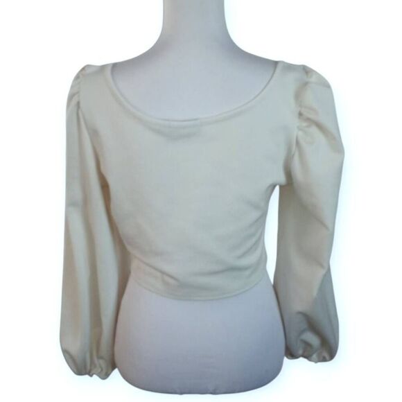 PRETTY LITTLE THING IVORY CROP TOP SZ.10 EUC. - Picture 5 of 8